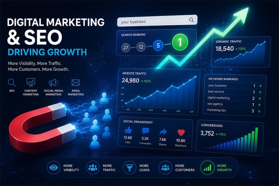 Digital marketing and SEO driving business growth