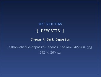 Ashan Enterprises cheque approval and bank deposit reconciliation