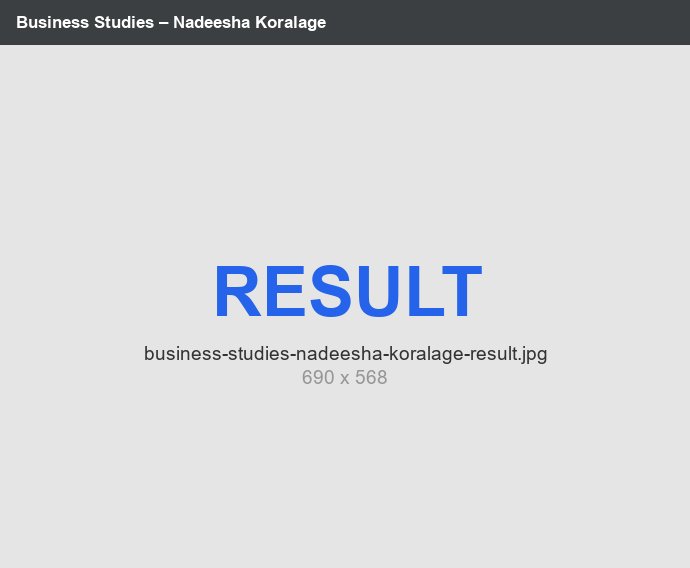 Business Studies LMS results and impact