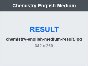 Chemistry English Medium results and impact