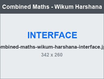 Combined Maths - Vikum Harshana interface