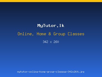 MyTutor.lk online, home-visit and group tuition classes for A/L and O/L students