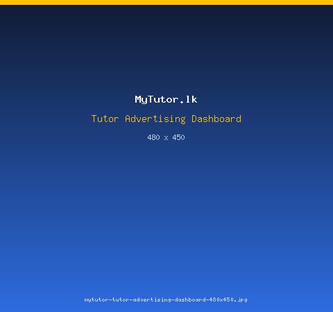 MyTutor.lk tutor advertising dashboard for managing profiles, classes and premium listings