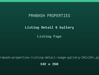 Prabash Properties listing detail page with image gallery and full property specifications
