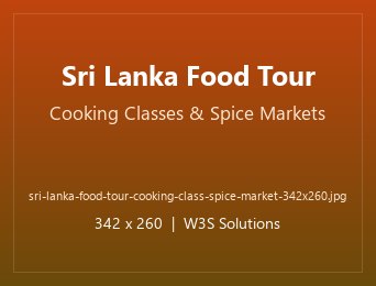 Sri Lanka Food Tour cooking classes and spice market experiences